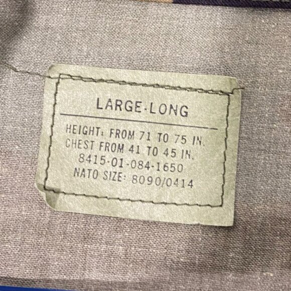 Vintage U.S. Military Cammy Blouse Uniform Large Long Green Camouflage Classic - Picture 3 of 3